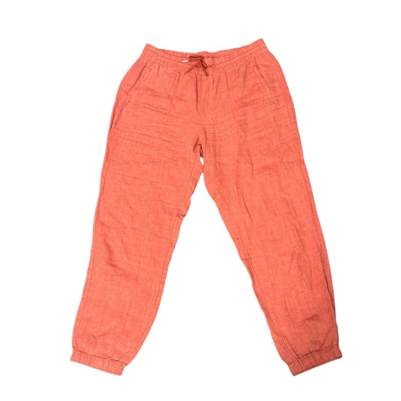 Athleta Retreat Linen Joggers Terracotta size 14 - Picture 2 of 4